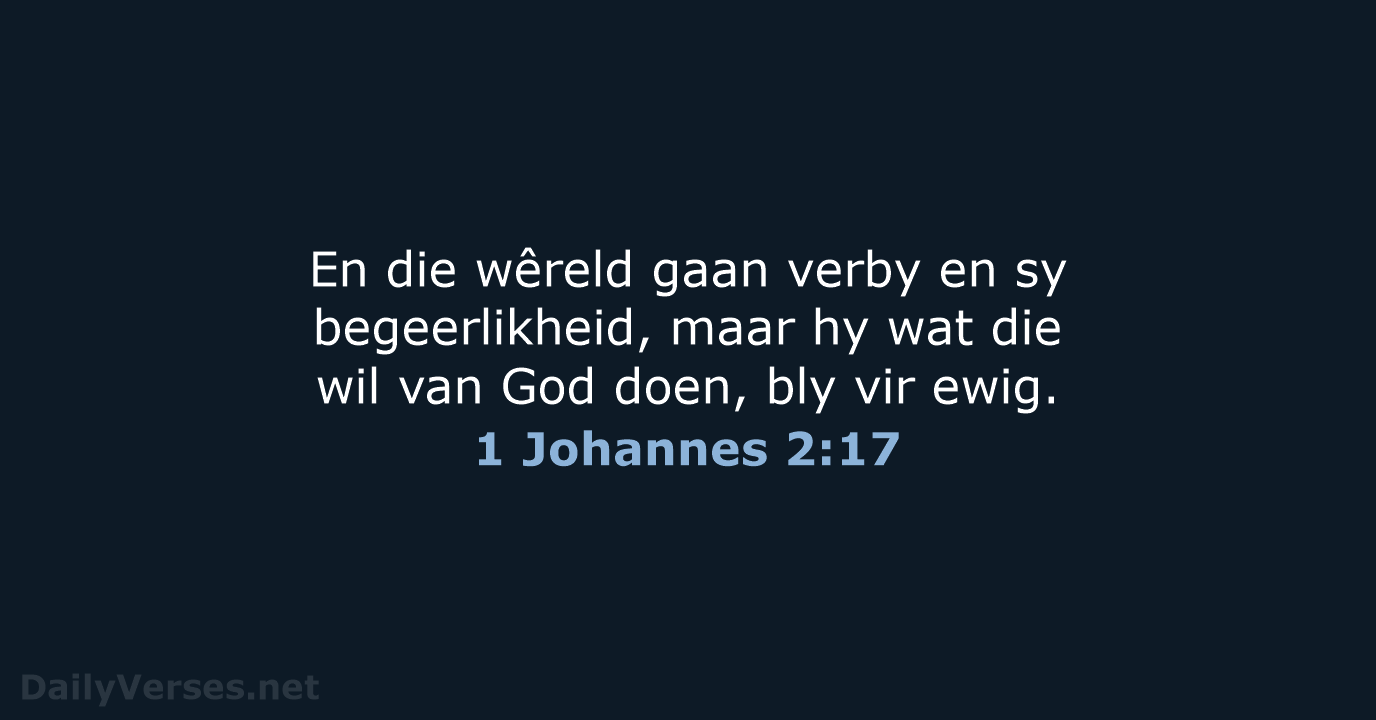 1 Johannes 2:17 - AFR53