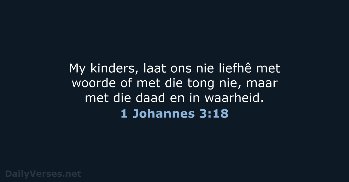 1 Johannes 3:18 - AFR53