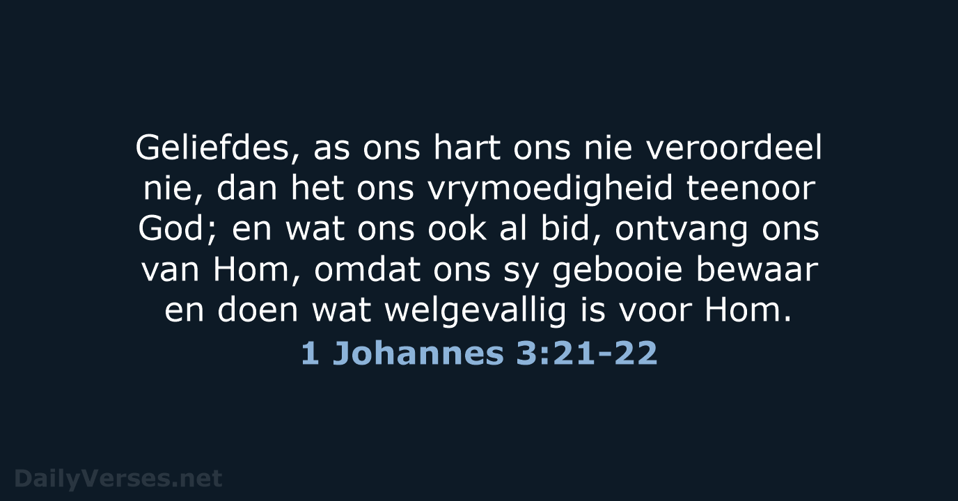 1 Johannes 3:21-22 - AFR53
