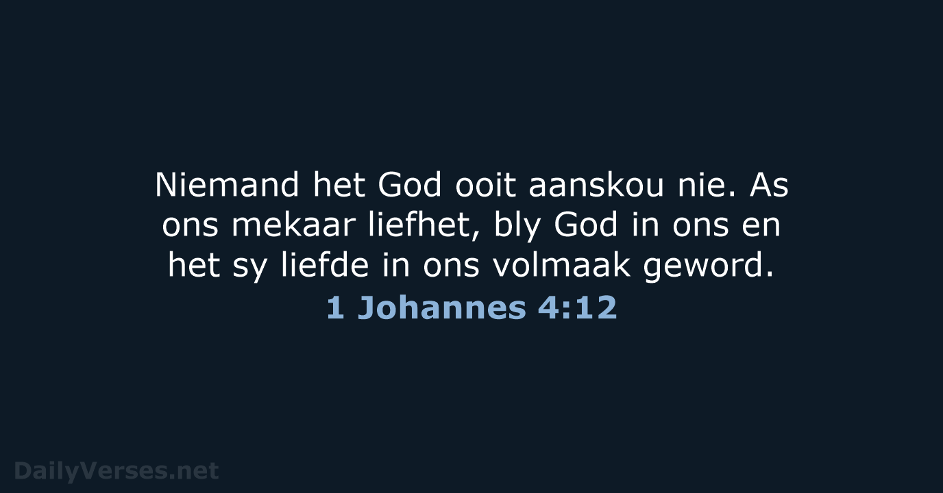 1 Johannes 4:12 - AFR53