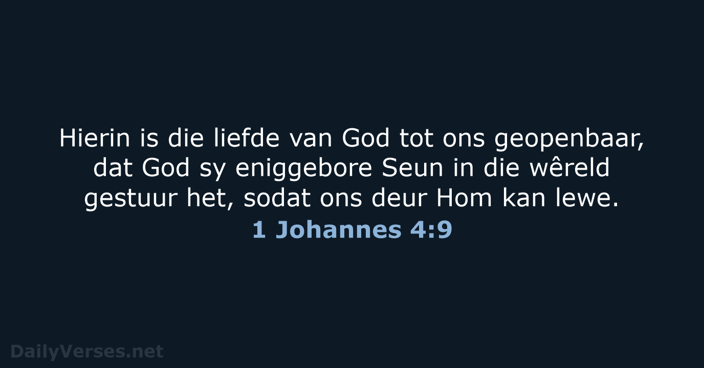 1 Johannes 4:9 - AFR53