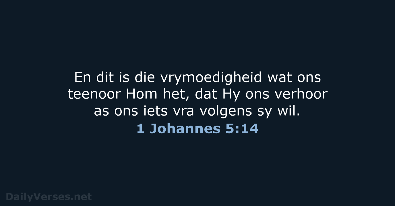 1 Johannes 5:14 - AFR53