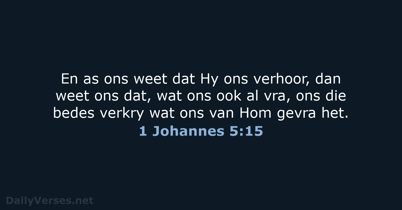 1 Johannes 5:15 - AFR53