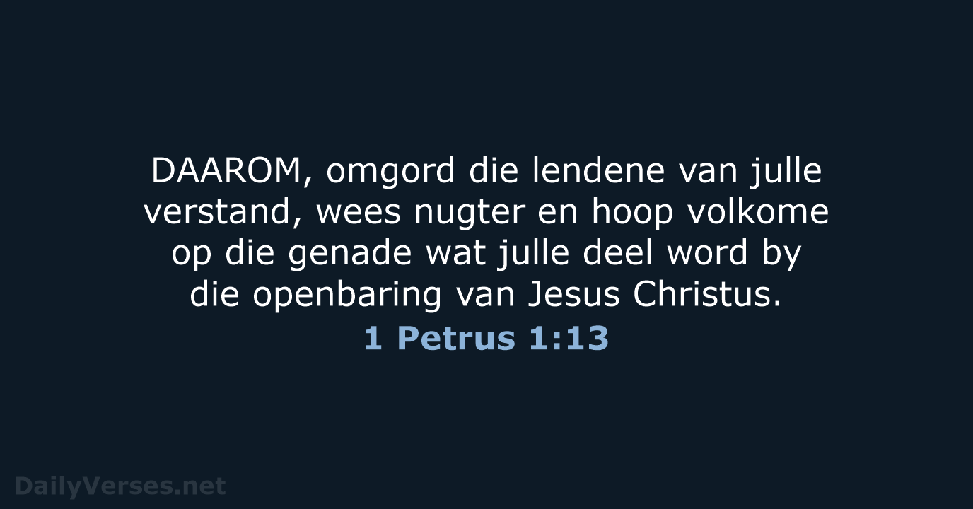 1 Petrus 1:13 - AFR53