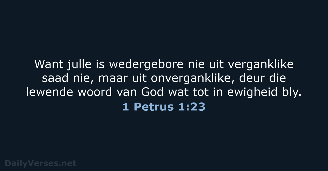 1 Petrus 1:23 - AFR53