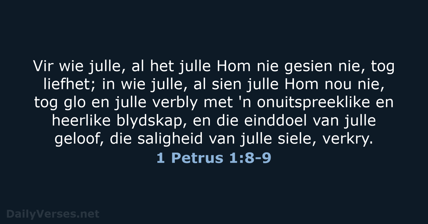 1 Petrus 1:8-9 - AFR53