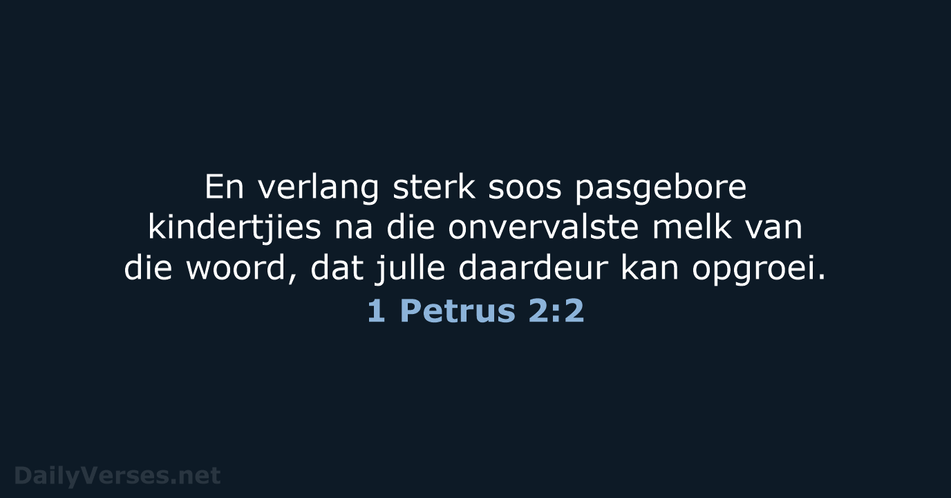1 Petrus 2:2 - AFR53