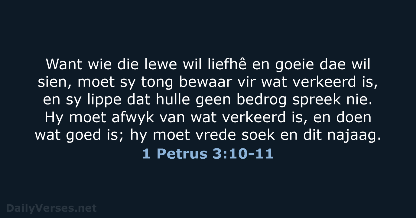 1 Petrus 3:10-11 - AFR53