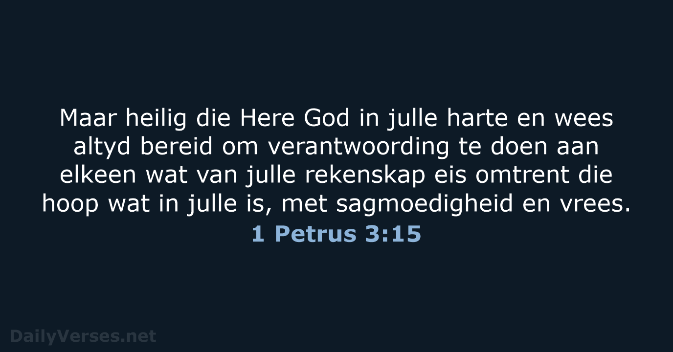 1 Petrus 3:15 - AFR53
