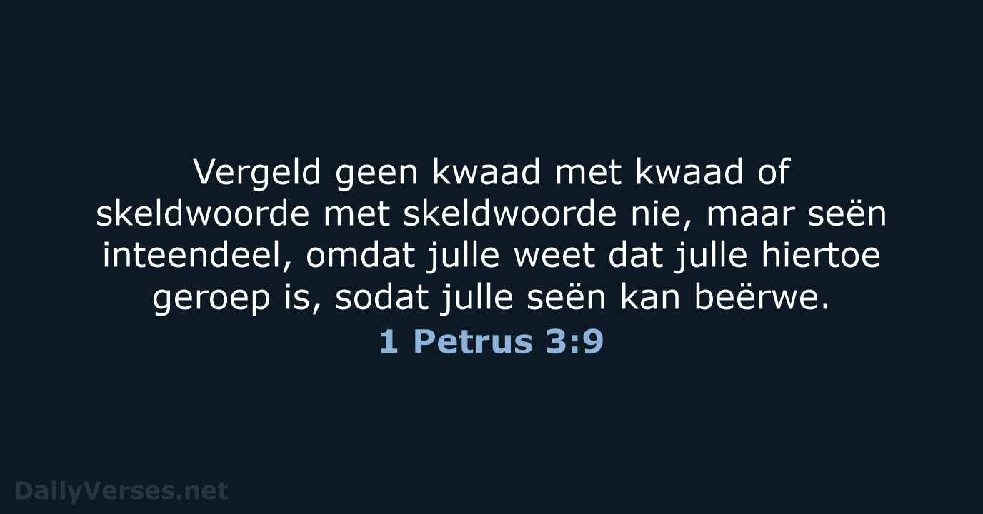 1 Petrus 3:9 - AFR53