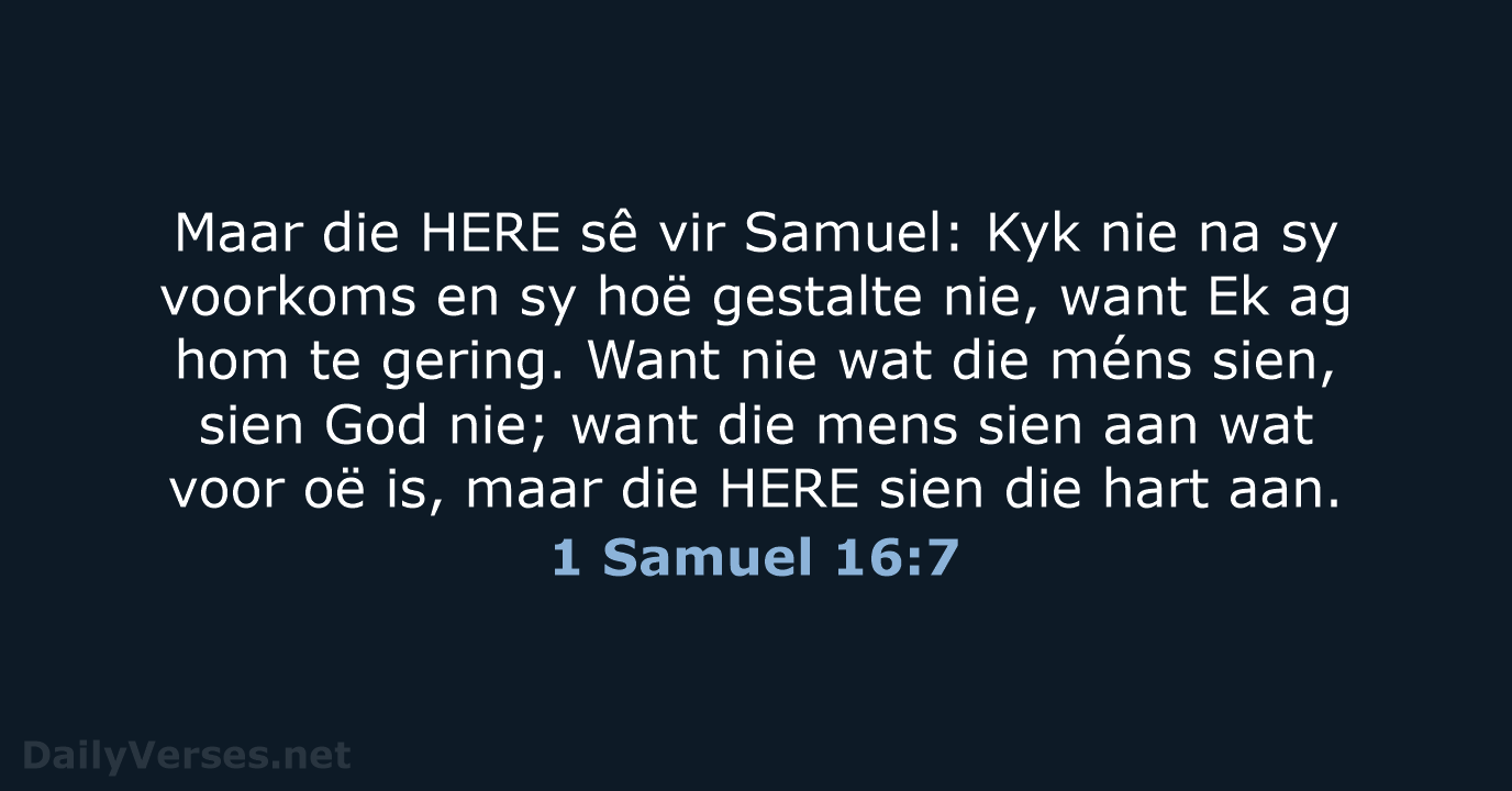 1 Samuel 16:7 - AFR53