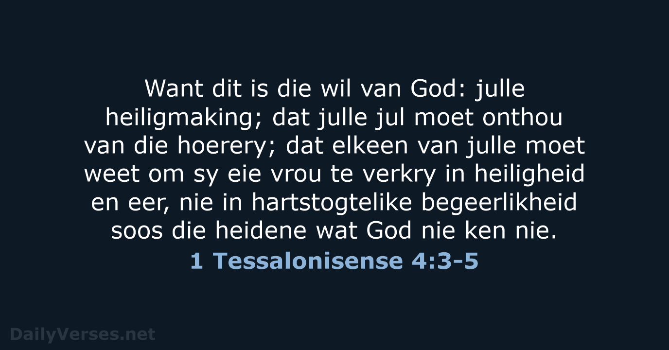 1 Tessalonisense 4:3-5 - AFR53