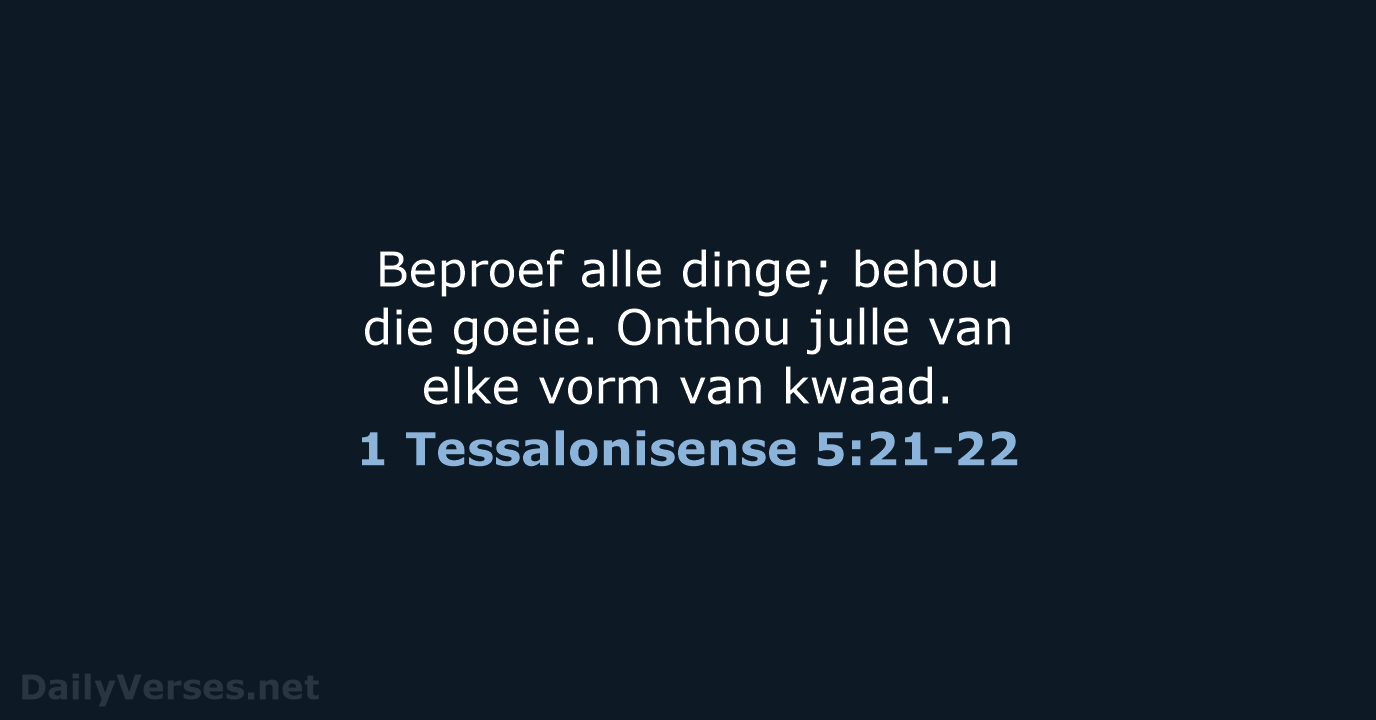 1 Tessalonisense 5:21-22 - AFR53