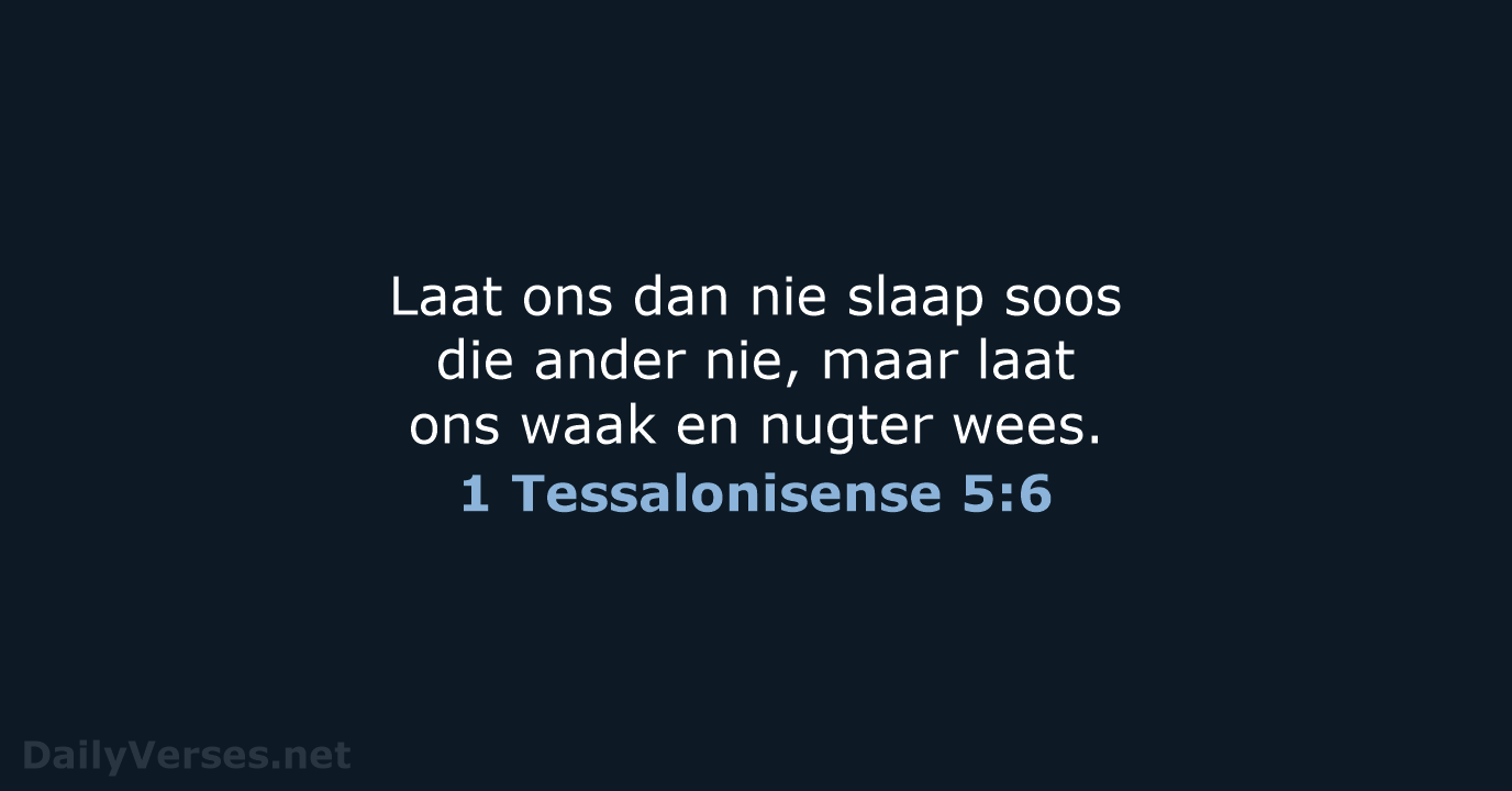 1 Tessalonisense 5:6 - AFR53