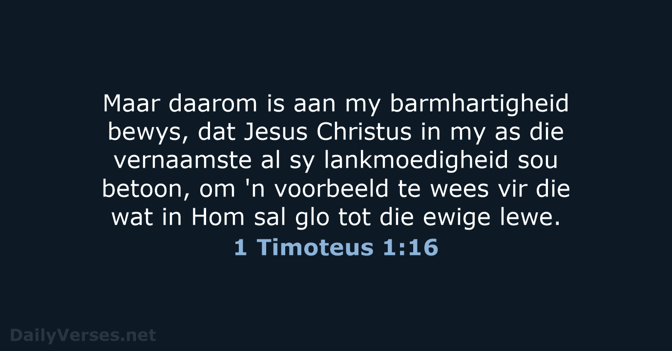 1 Timoteus 1:16 - AFR53