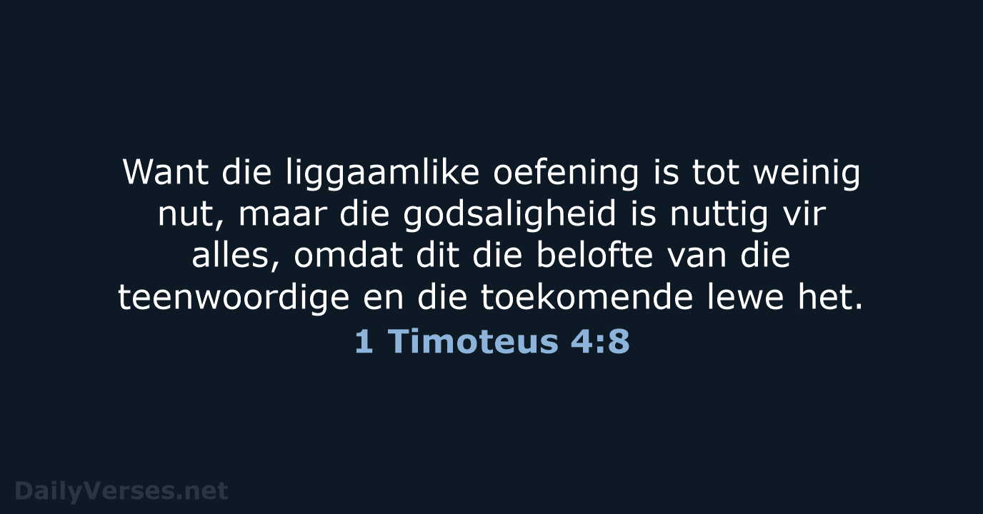 1 Timoteus 4:8 - AFR53