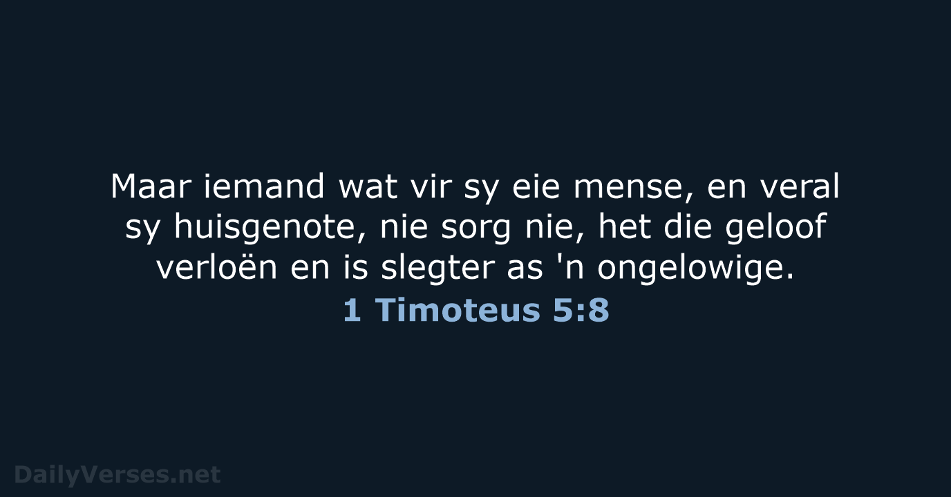 1 Timoteus 5:8 - AFR53