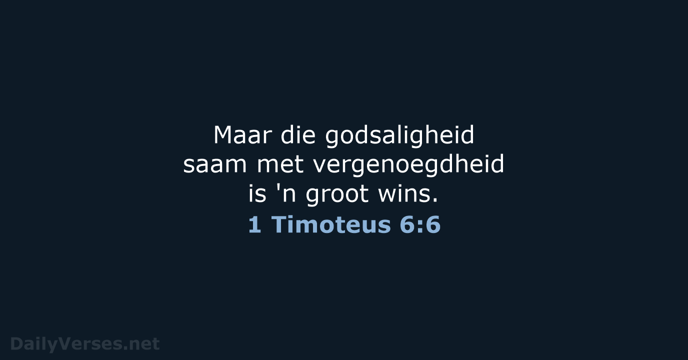 1 Timoteus 6:6 - AFR53