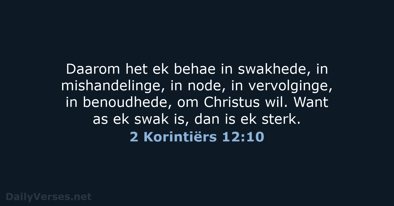 2 Korintiërs 12:10 - AFR53