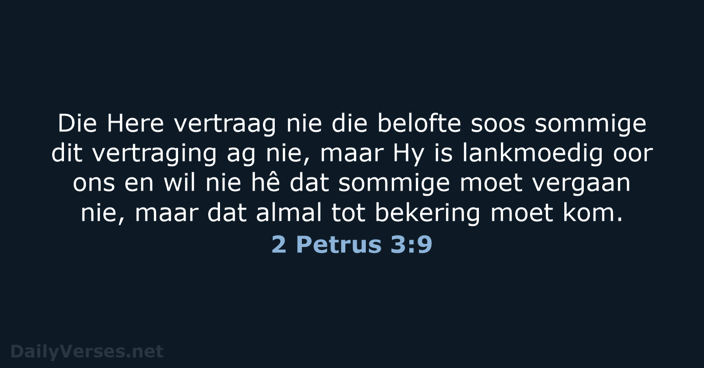 2 Petrus 3:9 - AFR53