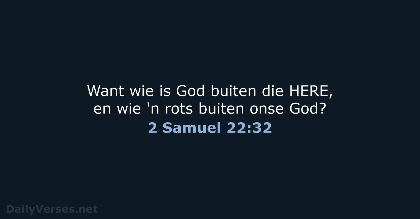 2 Samuel 22:32 - AFR53