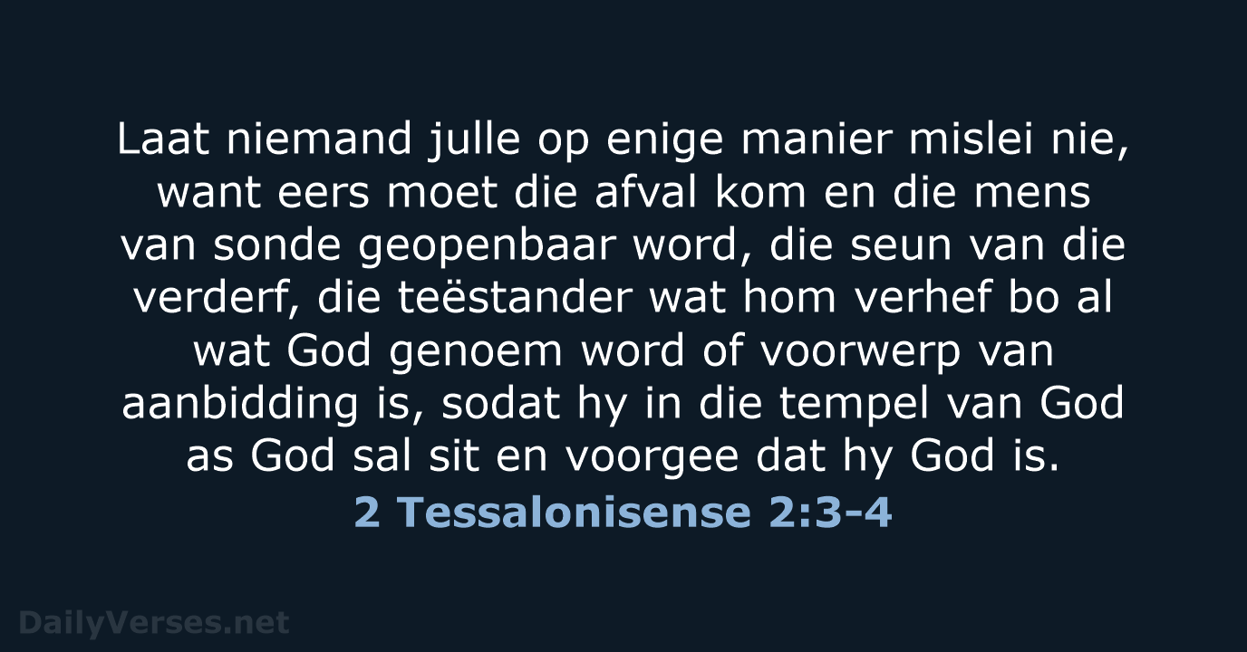 2 Tessalonisense 2:3-4 - AFR53