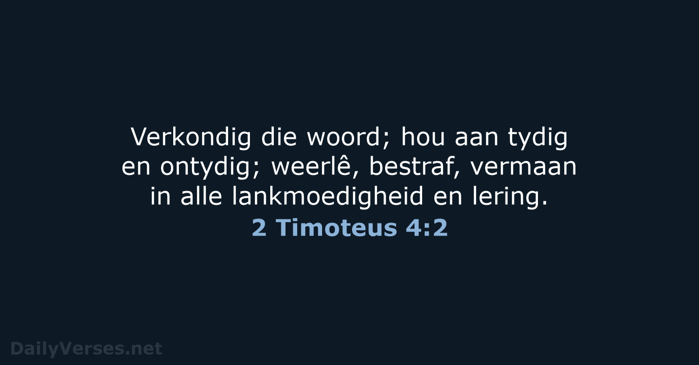 2 Timoteus 4:2 - AFR53