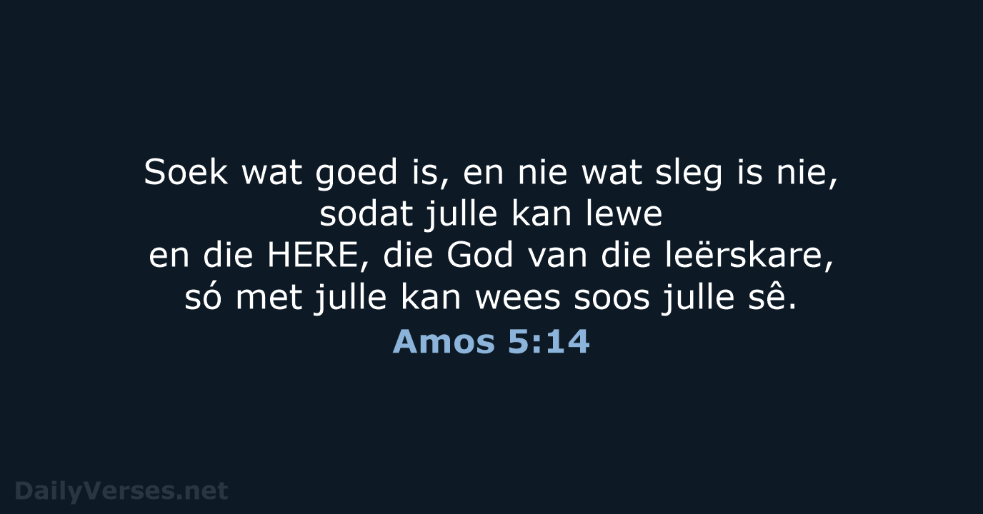 Amos 5:14 - AFR53