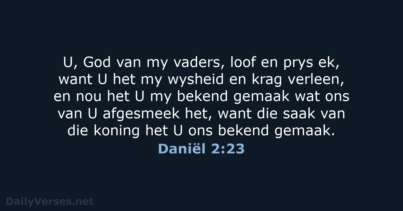 Daniël 2:23 - AFR53