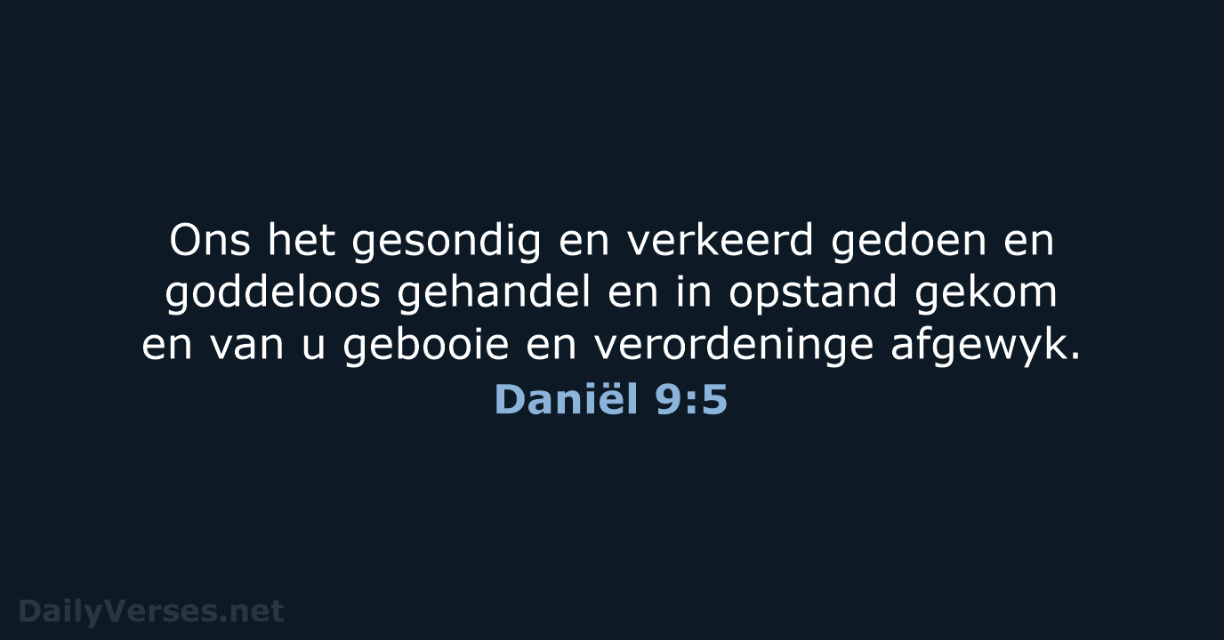 Daniël 9:5 - AFR53