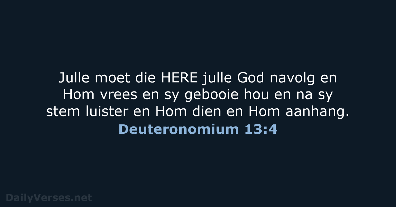 Deuteronomium 13:4 - AFR53