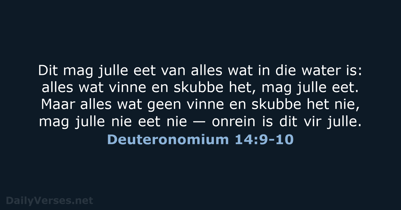 Deuteronomium 14:9-10 - AFR53