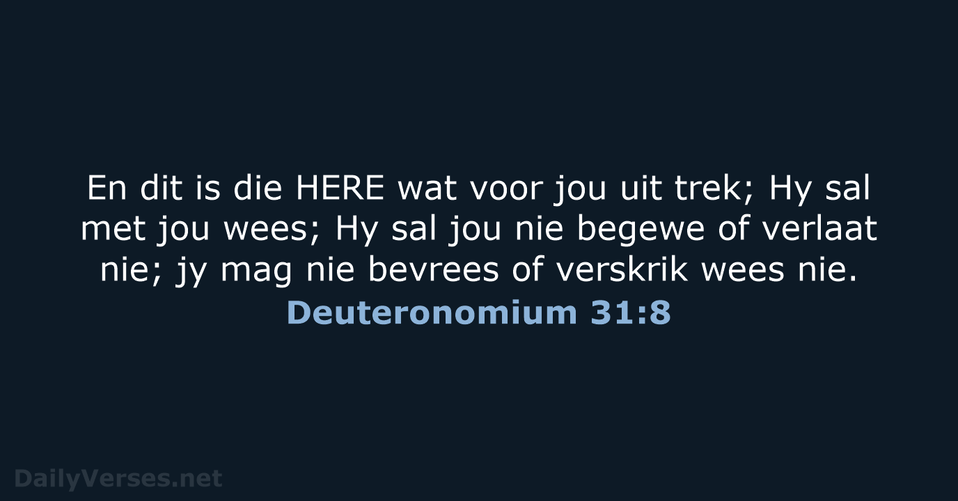 Deuteronomium 31:8 - AFR53