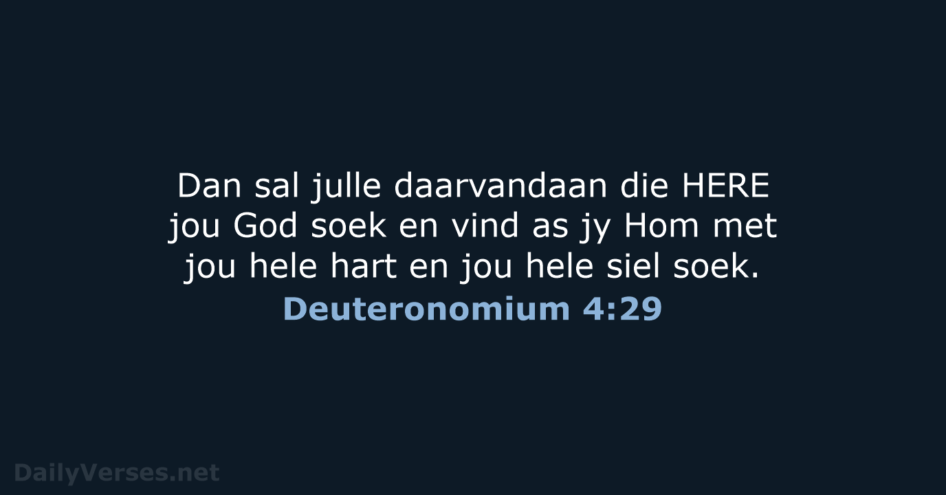 Deuteronomium 4:29 - AFR53