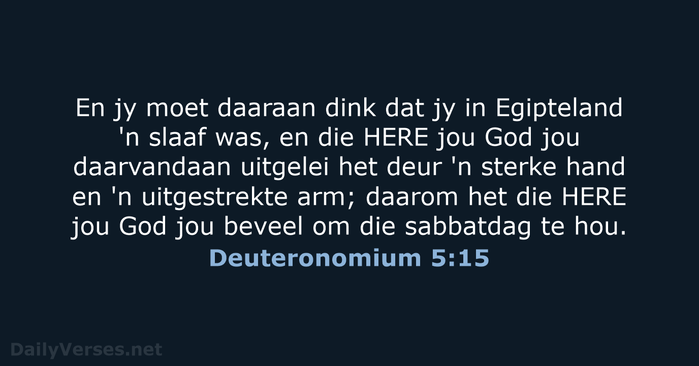 Deuteronomium 5:15 - AFR53