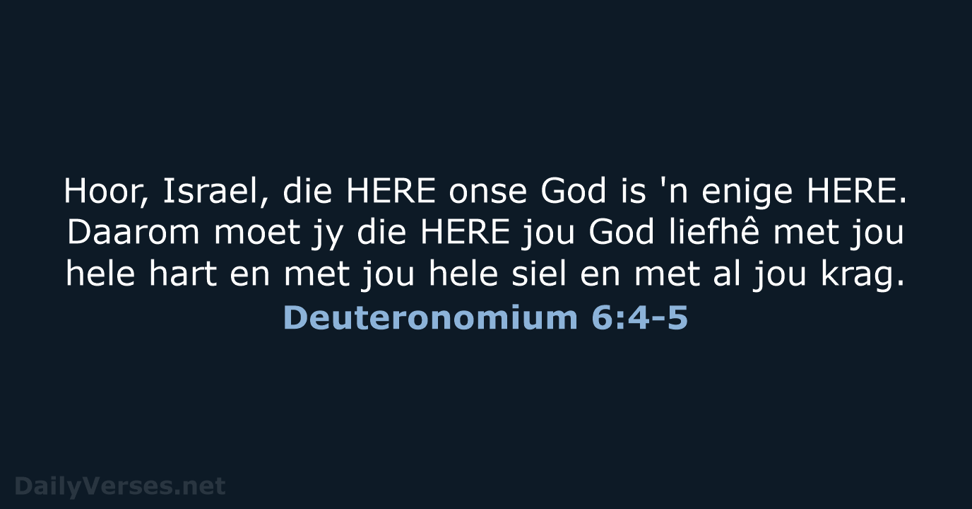 Deuteronomium 6:4-5 - AFR53