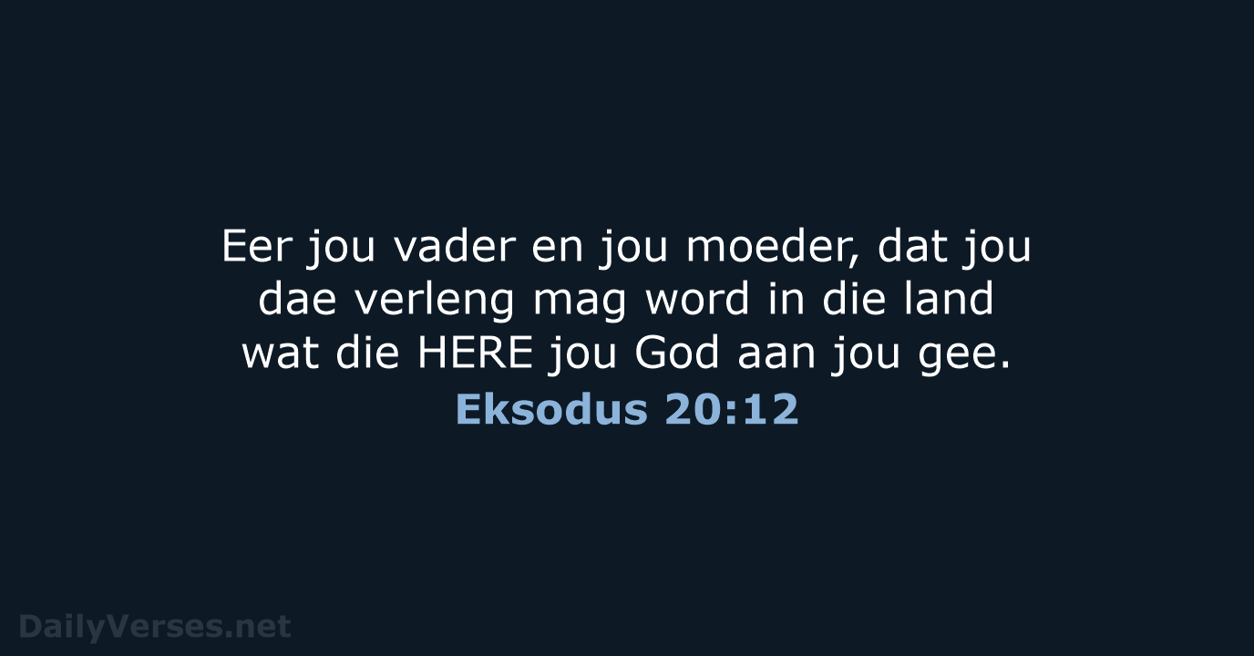 Eksodus 20:12 - AFR53