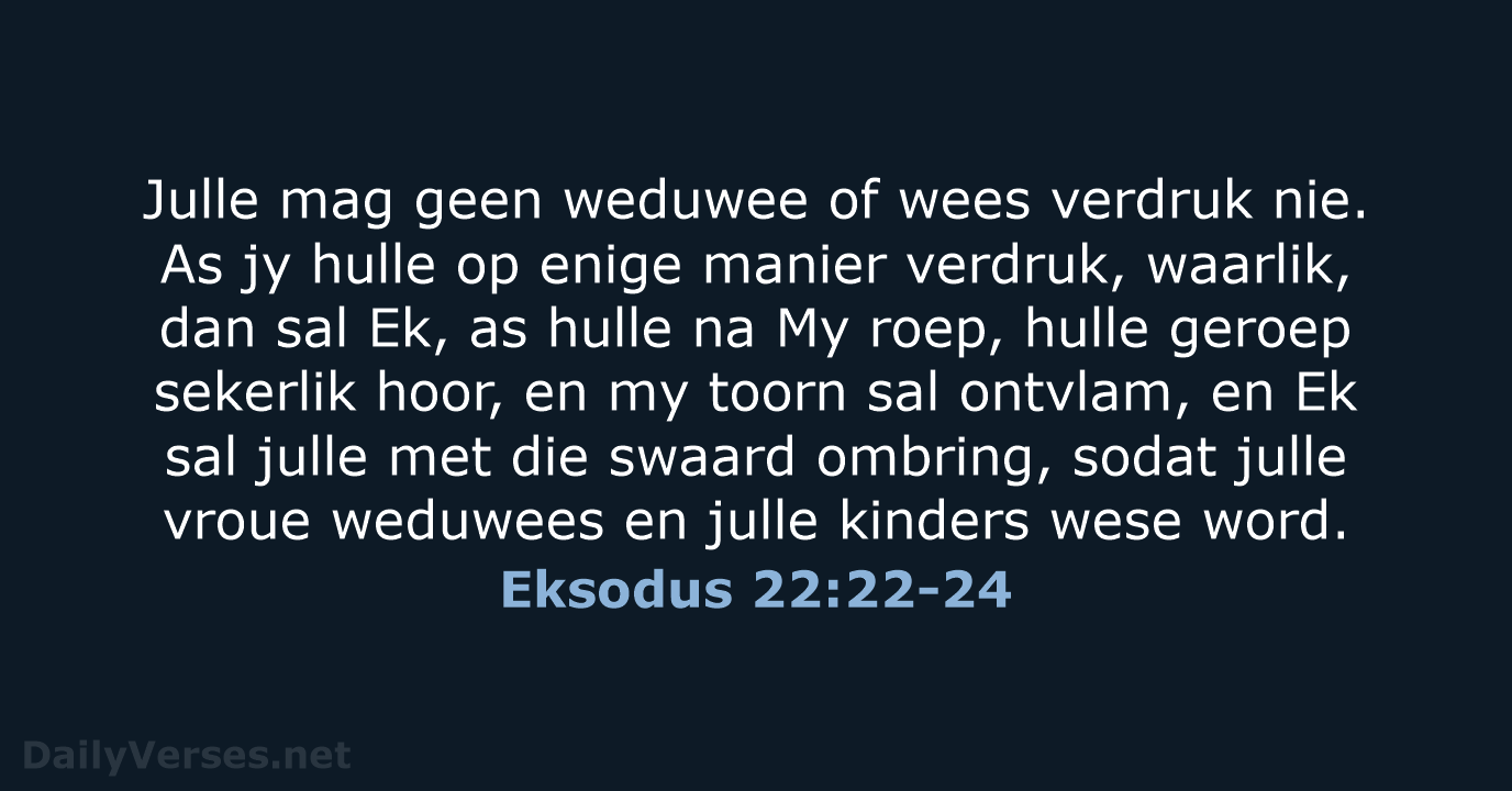 Eksodus 22:22-24 - AFR53