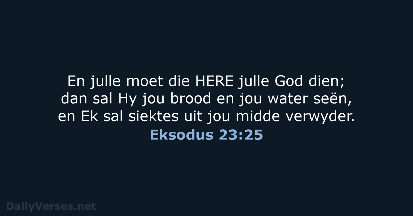 Eksodus 23:25 - AFR53