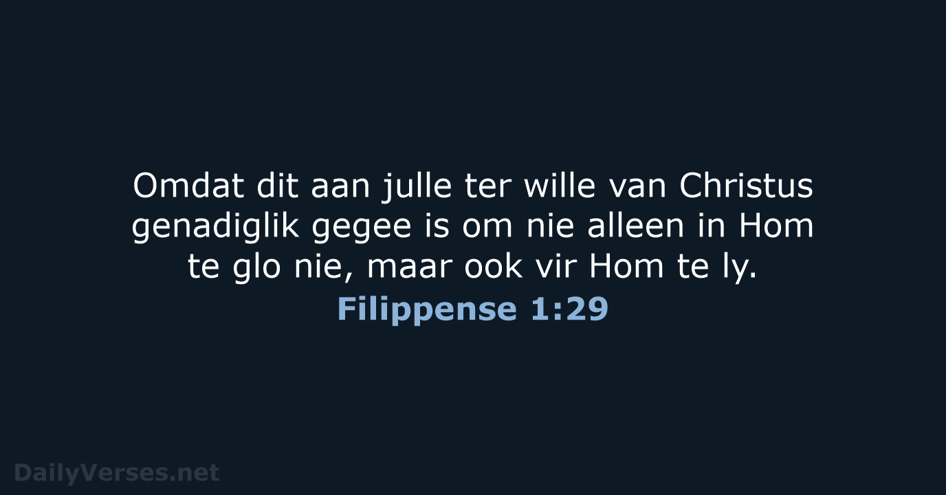 Filippense 1:29 - AFR53