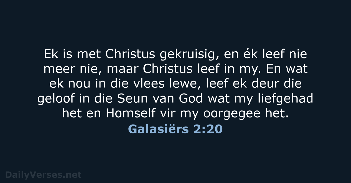 Galasiërs 2:20 - AFR53