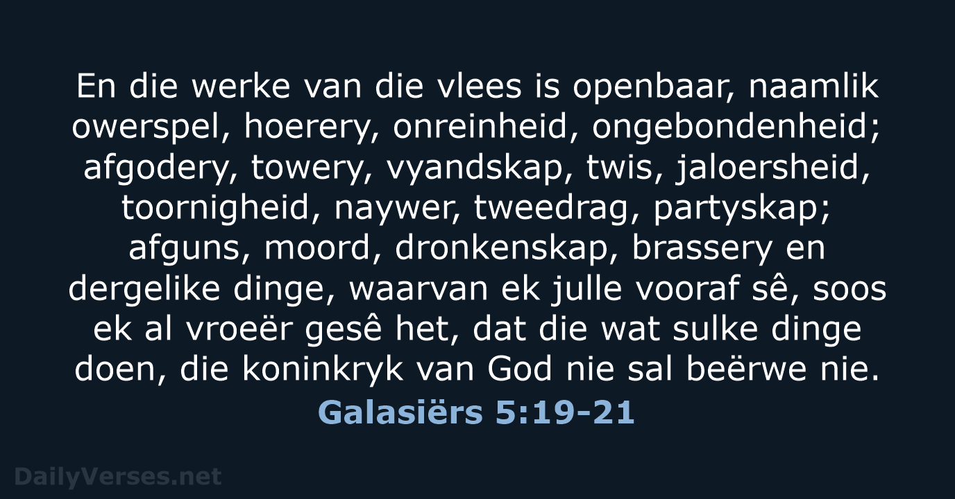 Galasiërs 5:19-21 - AFR53
