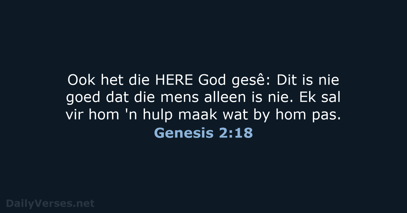 Genesis 2:18 - AFR53