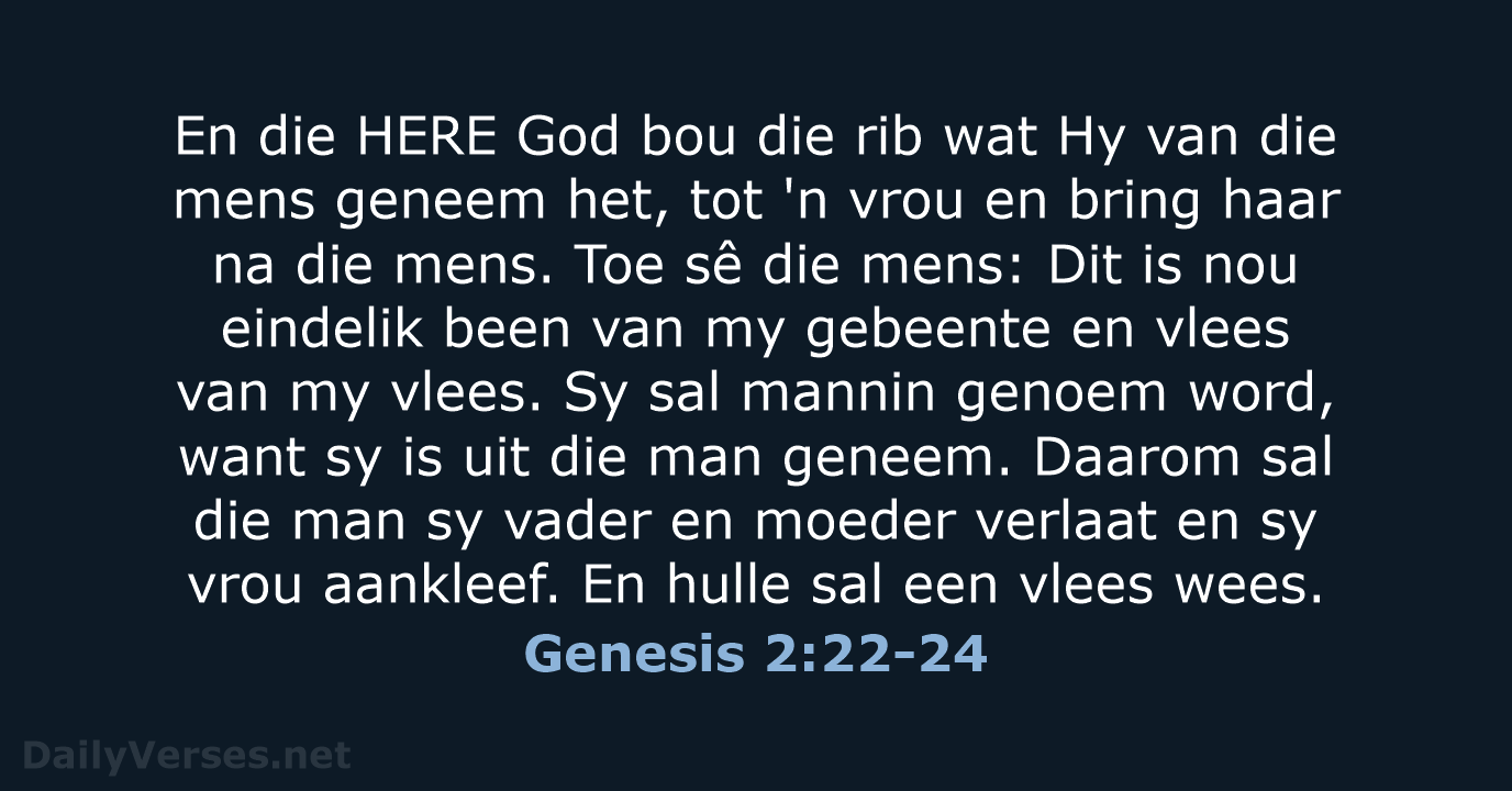 Genesis 2:22-24 - AFR53