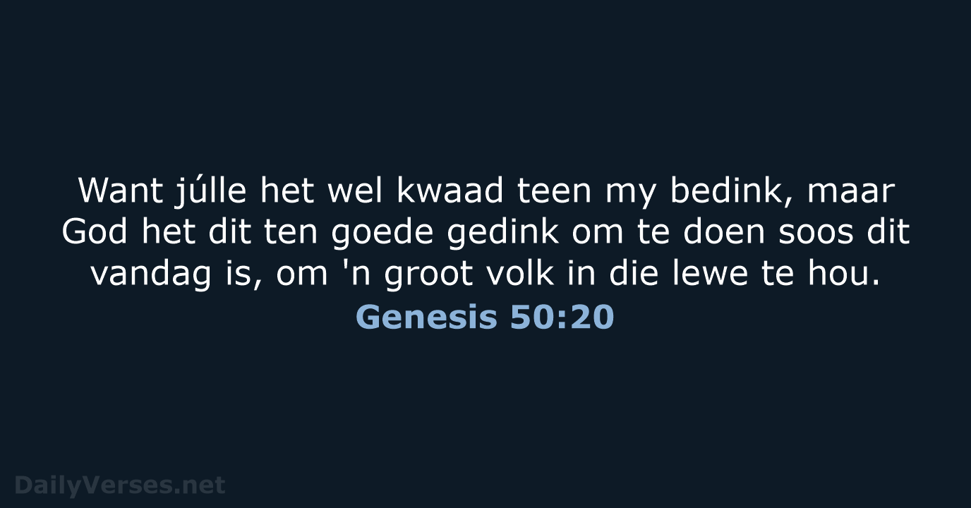 Genesis 50:20 - AFR53