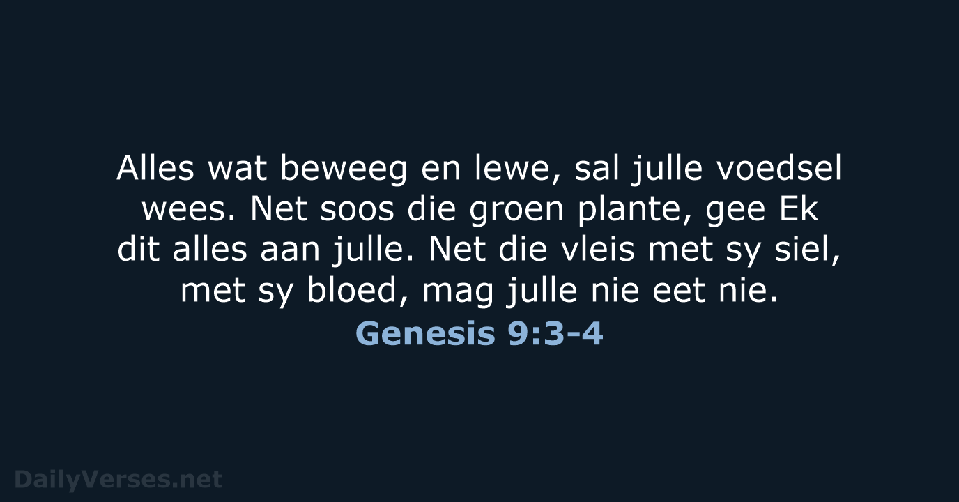 Genesis 9:3-4 - AFR53