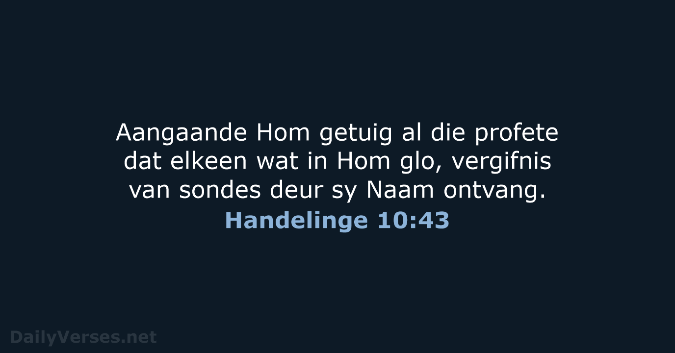 Handelinge 10:43 - AFR53