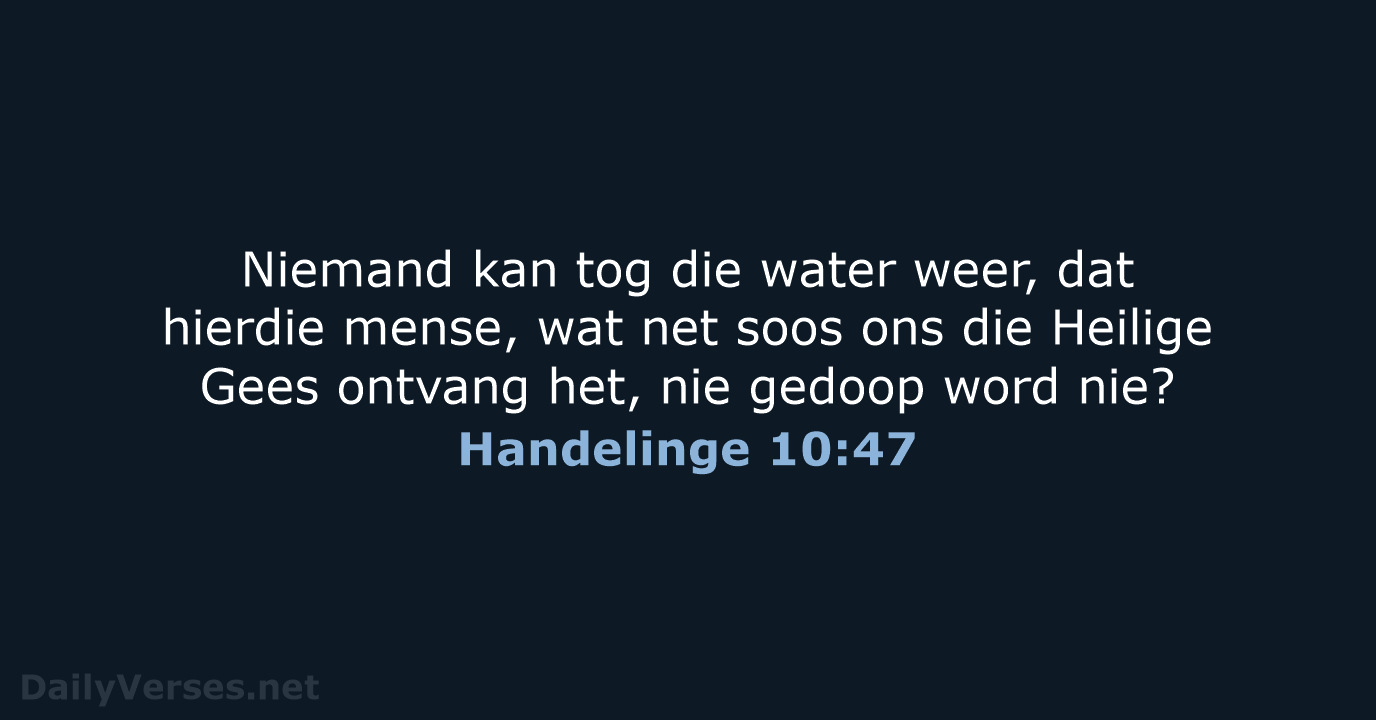 Handelinge 10:47 - AFR53