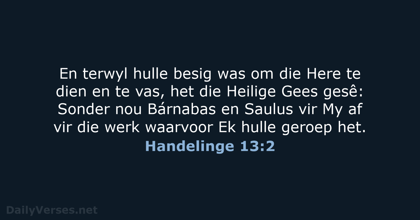 Handelinge 13:2 - AFR53