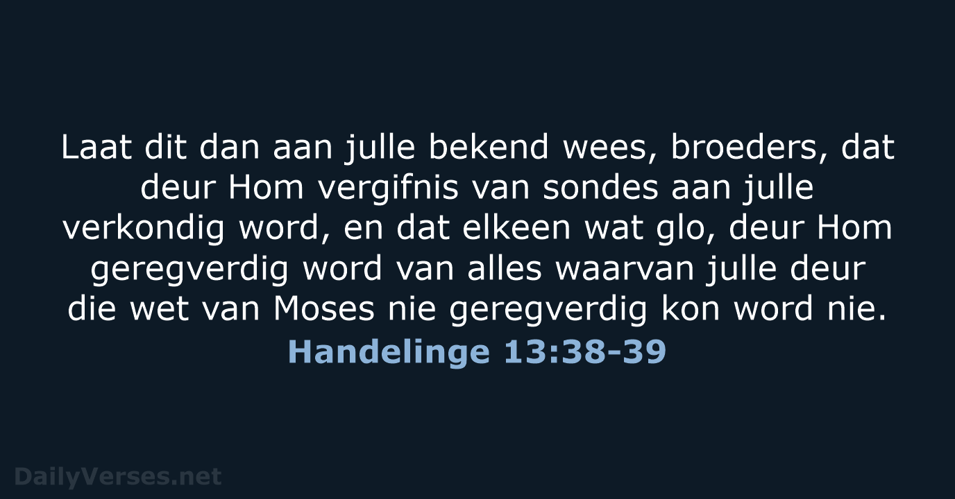 Handelinge 13:38-39 - AFR53